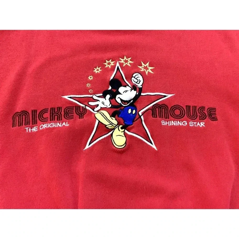 Vtg Mickey & Co Disney Embroidered Shining Star Crewneck Sweatshirt Medium M - Picture 3 of 9